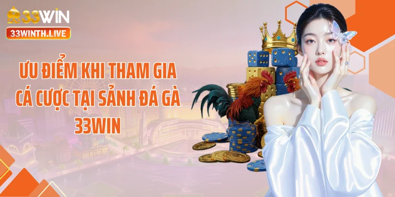 Ưu điểm khi tham gia cá cược tại sảnh đá gà 33WIN