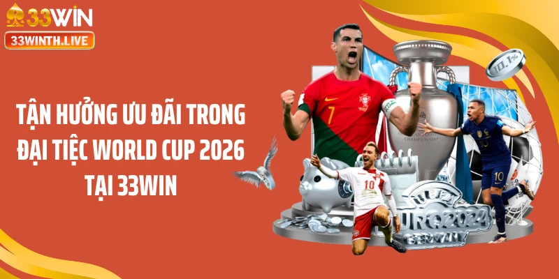 Tận hưởng ưu đãi trong Đại Tiệc World Cup 2026 Tại 33WIN
